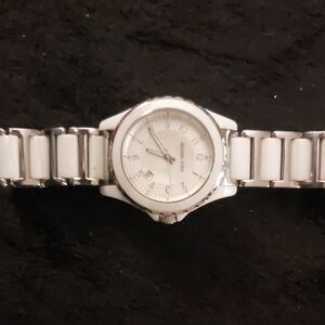 MICHAEL Michael Kors Silver and White Watch